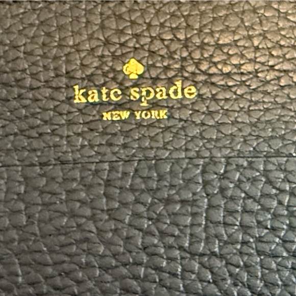 Navy Kate Spade Black Leather Studded Clutch - Picture 3 of 8